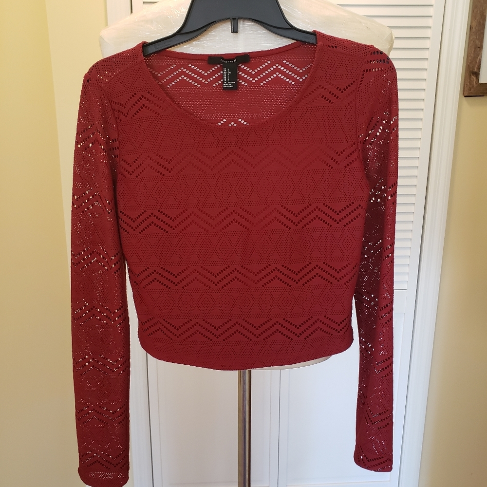 Forever 21 Red Crop Top